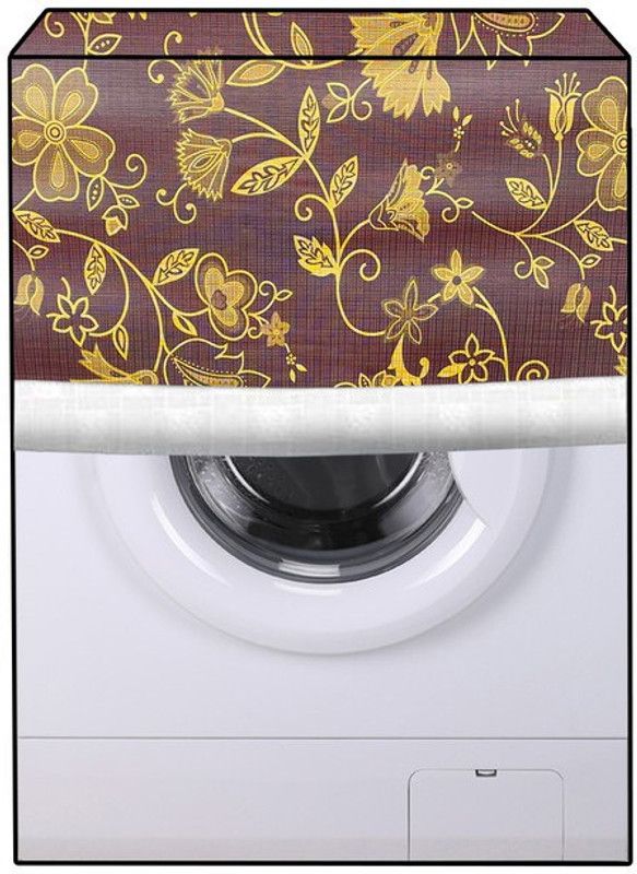 JM Homefurnishings Front Loading Washing Machine Cover  (Width: 61 cm, Congo Brown, Gold)