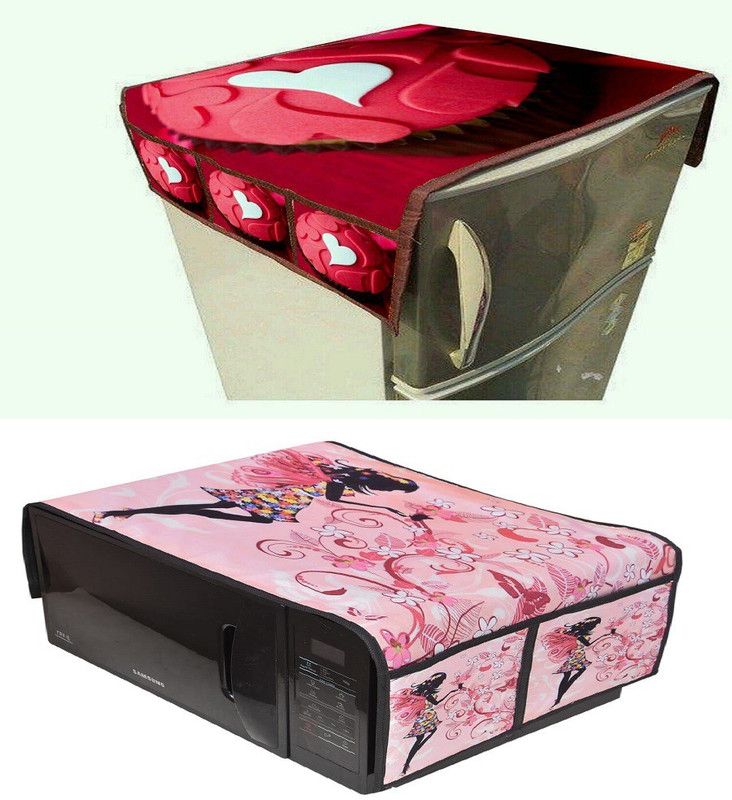 Silvervision Refrigerator Cover  (Width: 100 cm, Multicolor)
