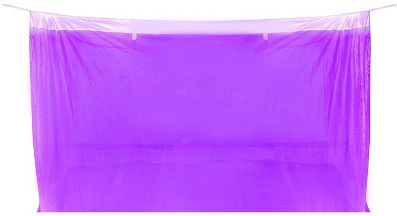 Sunflower Products Nylon Adults Purple Double Bed Mosquito Net Mosquito Net  (Purple, Bed Box)