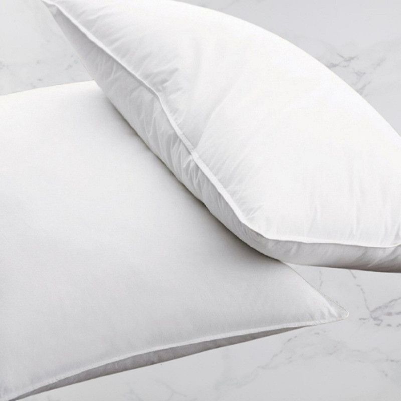 Romance Polyester Fibre Solid Sleeping Pillow Pack of 2  (White)