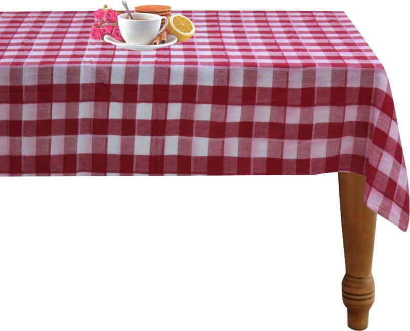 AIRWILL Checkered 6 Seater Table Cover  (Multicolor, Cotton)