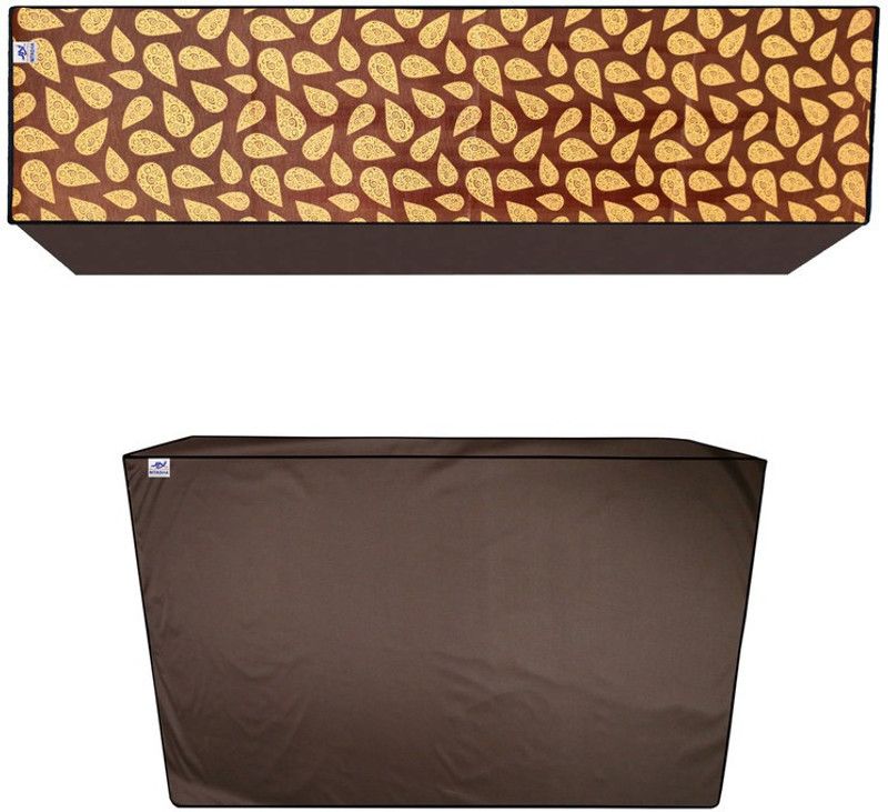 Nitasha Air Conditioner Cover  (Width: 111 cm, Yellowish, orange)