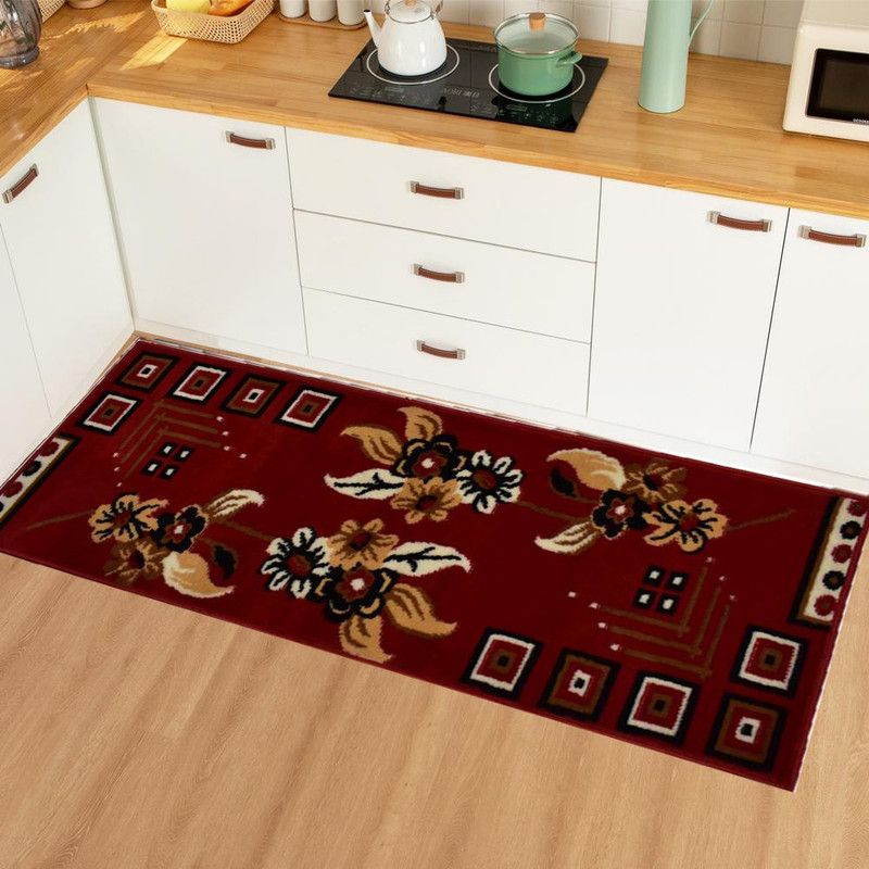 Homitecture Maroon Polypropylene Runner  (50 cm, X 150 cm, Rectangle)