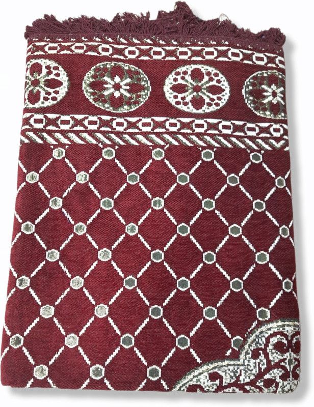 The Textile Maroon Chenille Carpet  (274.32 cm, X 365.76 cm, Rectangle)