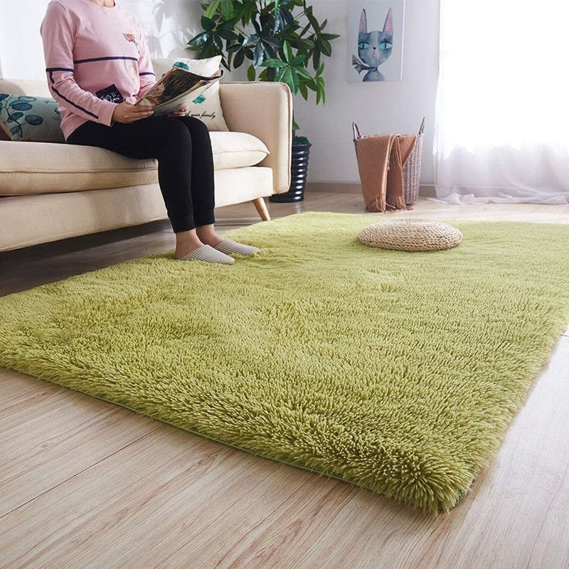 Range Handloom Green Wool Area Rug  (120 cm, X 180 cm, Rectangle)
