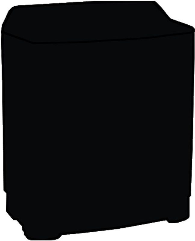 KVAR Semi-Automatic Washing Machine Cover  (Width: 83 cm, Black)