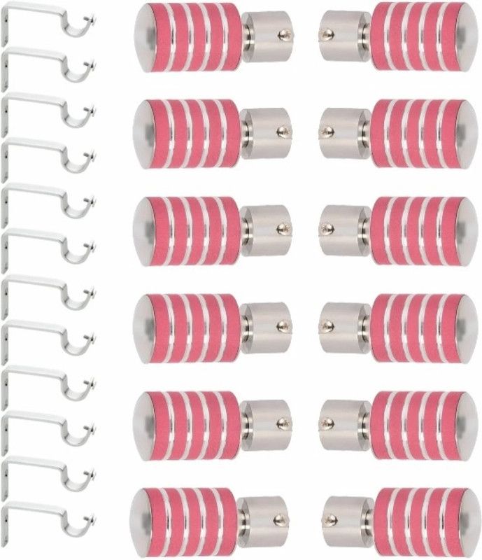 Ramdev Pink Rod Rail Bracket Metal