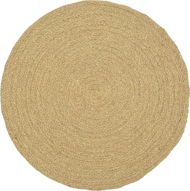 HOMADORN Round Pack of 6 Table Placemat  (Brown, Cotton)