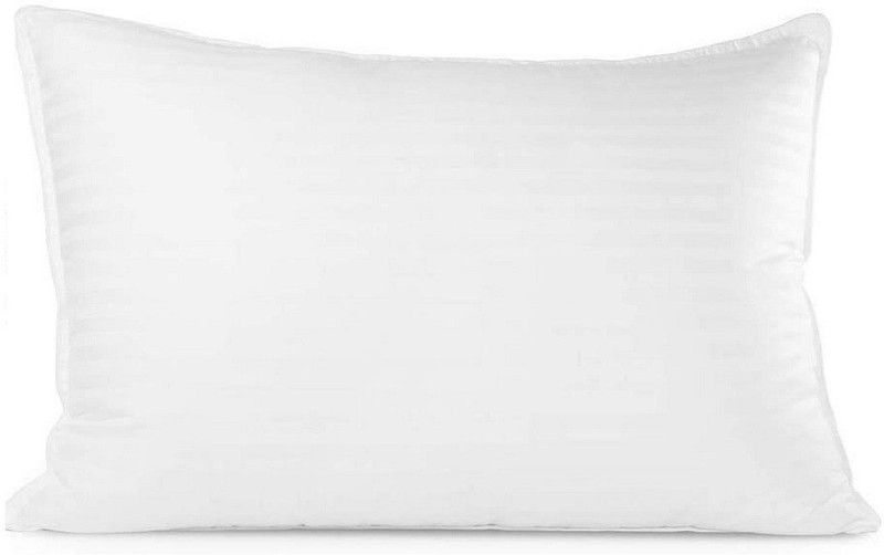 punu No Down & Feather Stripes Sleeping Pillow Pack of 2  (White)