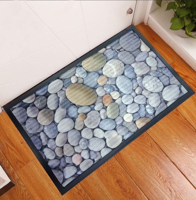 STATUS Rubber Door Mat  (Multicolor, Medium)