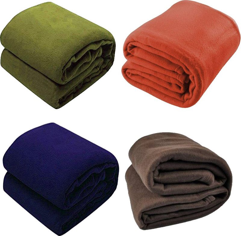 GETITBAY Solid Double AC Blanket for AC Room  (Poly Cotton, Multicolor)