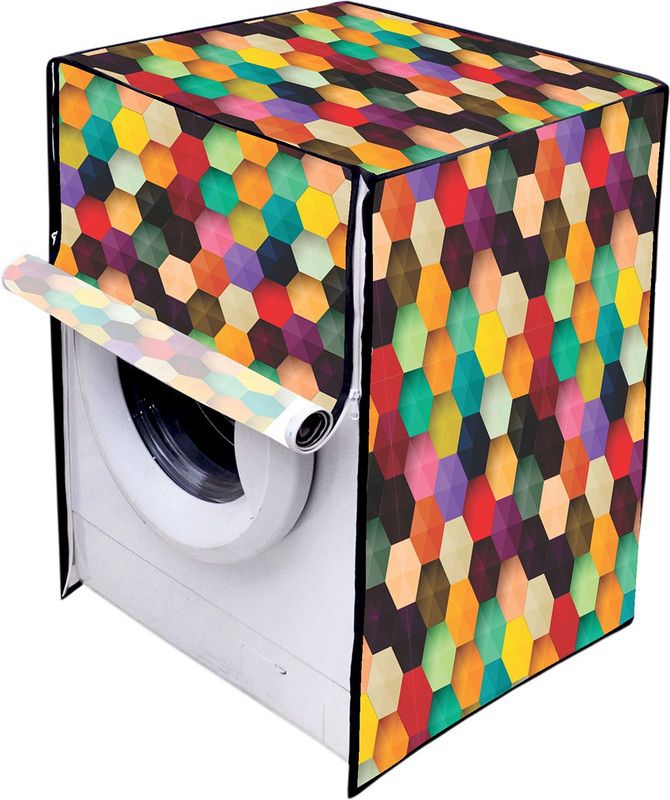 Shree Krishan Front Loading Washing Machine Cover  (Width: 80 cm, Multicolor)