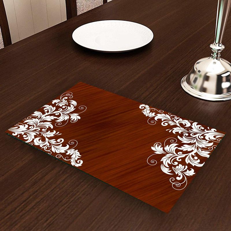 Creadcraft Rectangular Pack of 1 Table Placemat  (Multicolor, Plastic)