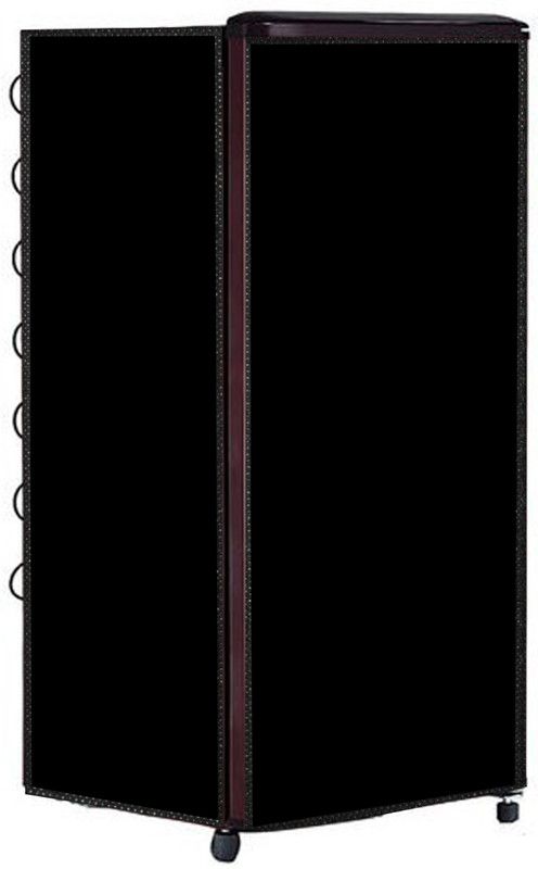 AAVYA UNIQUE FASHION Refrigerator Cover  (Width: 53.8 cm, Black)