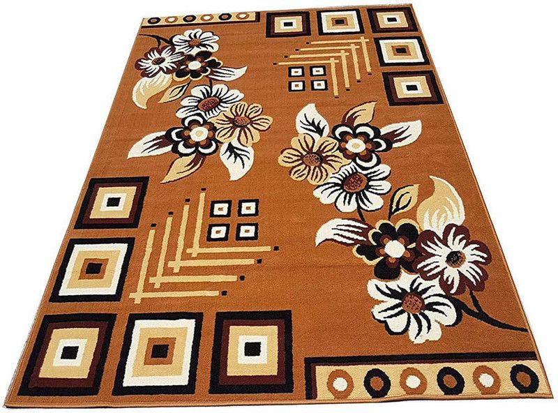 DanishCarpet Gold Acrylic Carpet  (150 cm, X 200 cm, Rectangle)