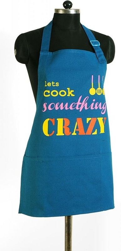 SWAYAM Cotton Chef's Apron - Free Size  (Blue, Single Piece)