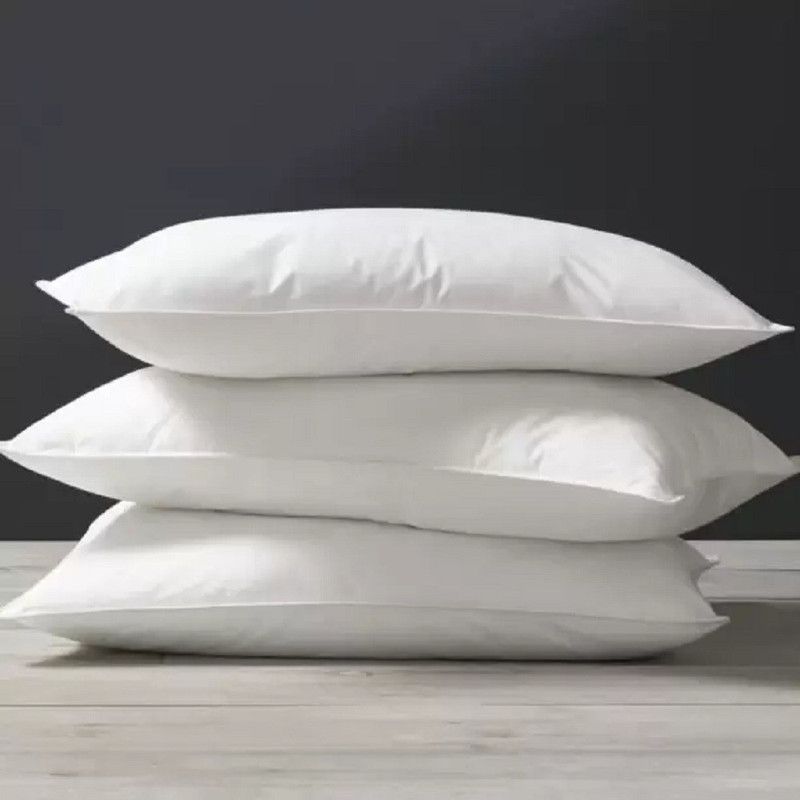 DYNWELL Microfibre Solid Sleeping Pillow Pack of 3  (White)