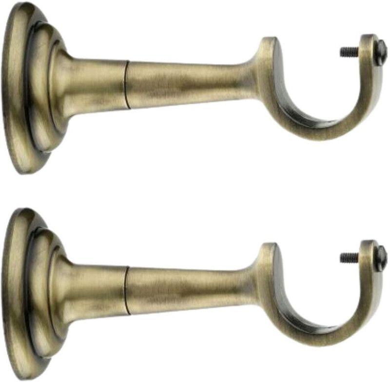 krina Gold Rod Rail Bracket Metal  (Pack of 2)