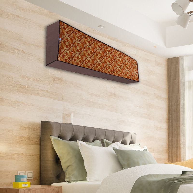Glassiano Air Conditioner Cover  (Width: 89.154 cm, Orange)