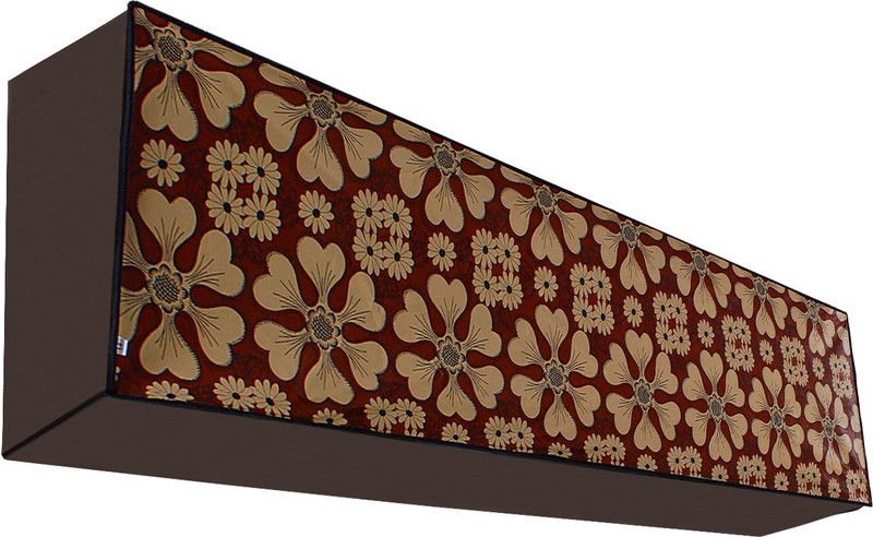 LITHARA Air Conditioner Cover  (Width: 88.9 cm, Beige, Gold)
