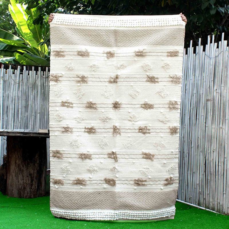Sanskrutihomes Multicolor Jute Area Rug  (122 cm, X 189 cm, Rectangle)