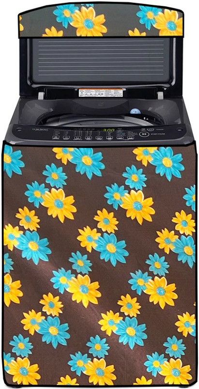 KVAR Top Loading Washing Machine Cover  (Width: 53 cm, Yellow, Brown)