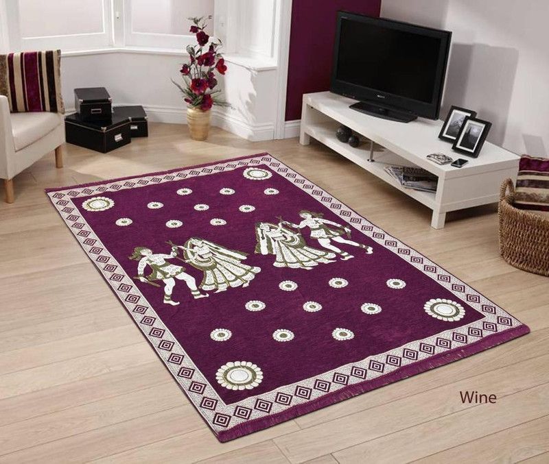 SAGAR Velvet Floor Mat  (Purple, Medium)