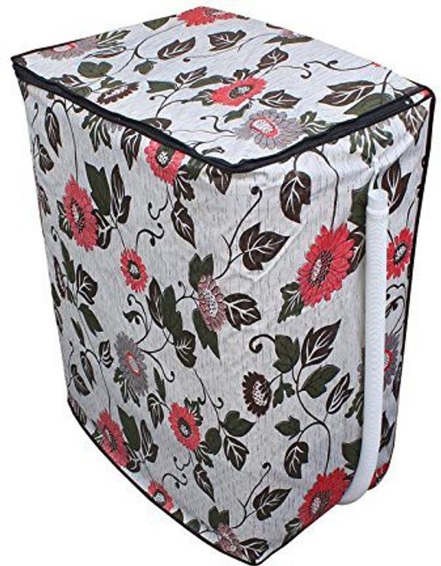 KingMatters Top Loading Washing Machine Cover  (Width: 89 cm, Grey, Printed)