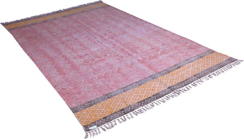 ROYALVILLE Multicolor Cotton Dhurrie  (156 cm, X 251 cm, Rectangle)