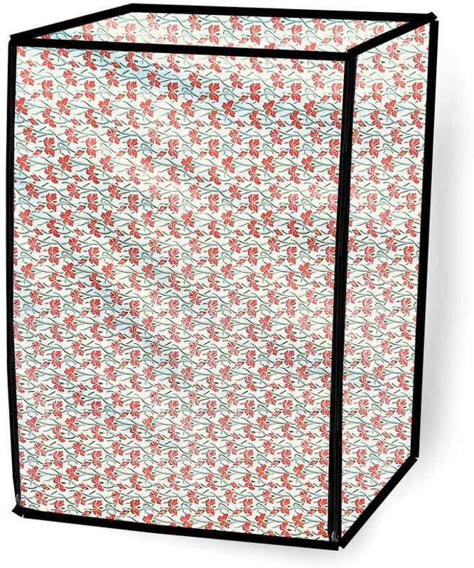 JM Homefurnishings Front Loading Washing Machine Cover  (Width: 62 cm, Orange, Green)
