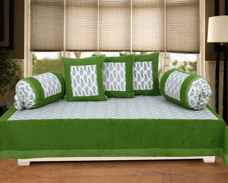 Texstylers Cotton Abstract Diwan Set  (Multicolor)