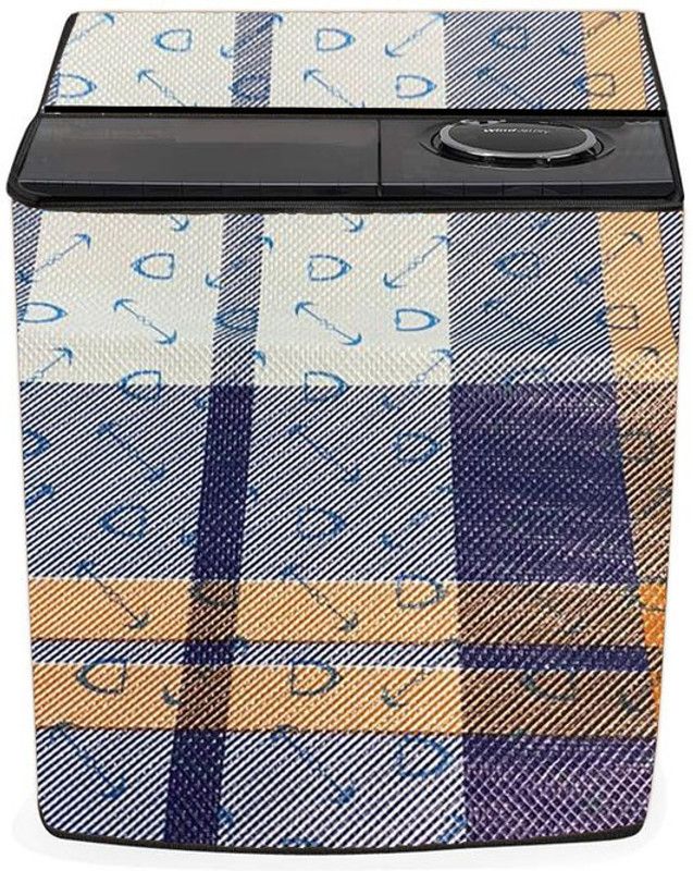 SAVEIT Semi-Automatic Washing Machine Cover  (Width: 82 cm, Yellowish Orange, Pastel)