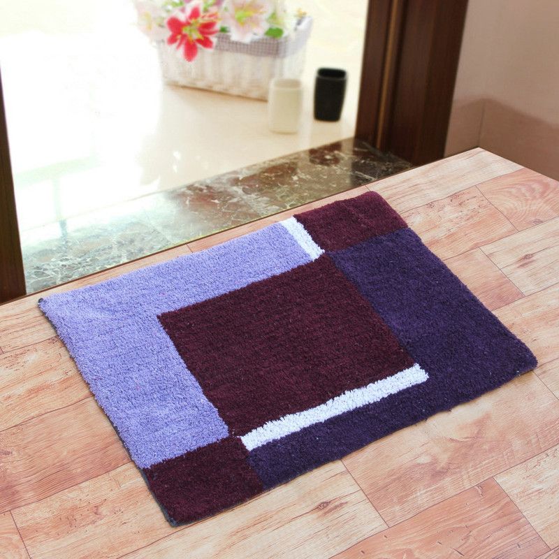 Polyester Bathroom Mat  (Blue, Medium)