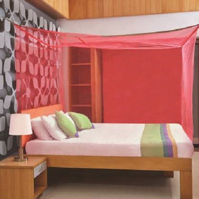 HDPE - High Density Poly Ethylene Adults Mosquito Net  (Red)