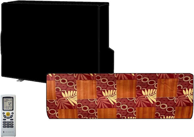 KVAR Air Conditioner Cover  (Width: 57 cm, Orange, Yellow)