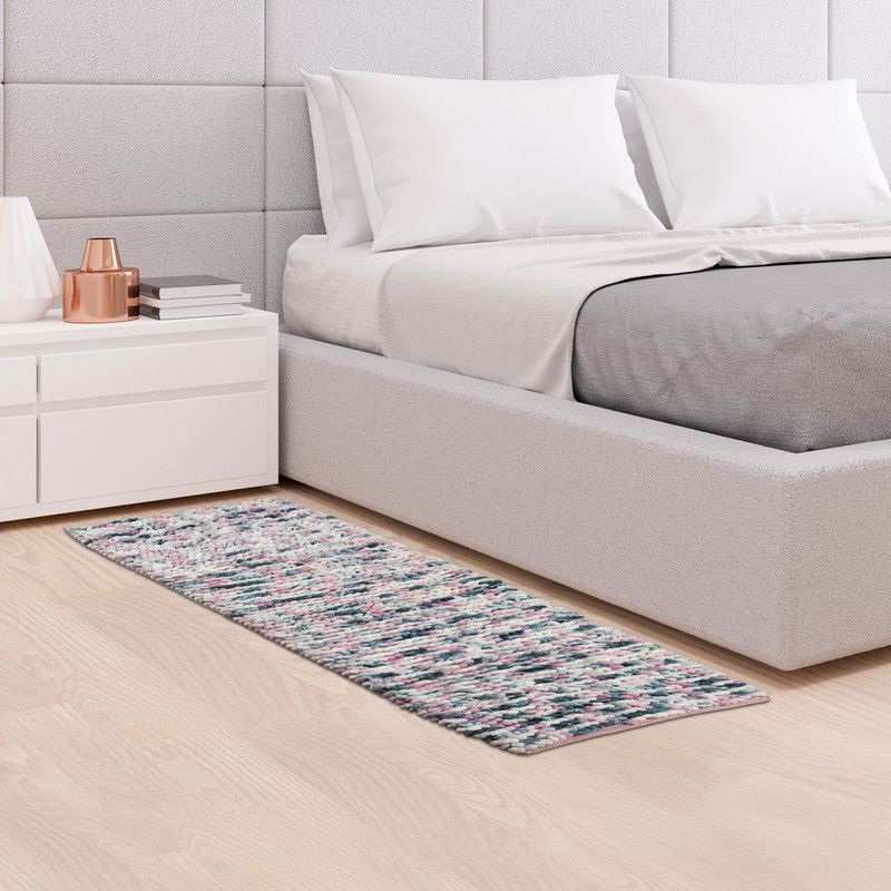 Hometown Microfiber Bathroom Mat  (Blush Blue, Medium)