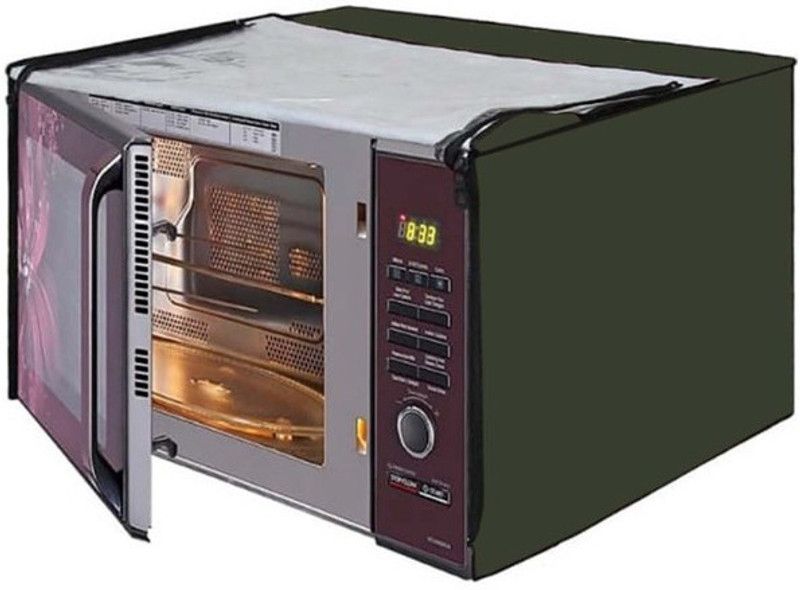 wellhome decor Furnishing Microwave Oven Cover  (Width: 50.8 cm, Green Plain)