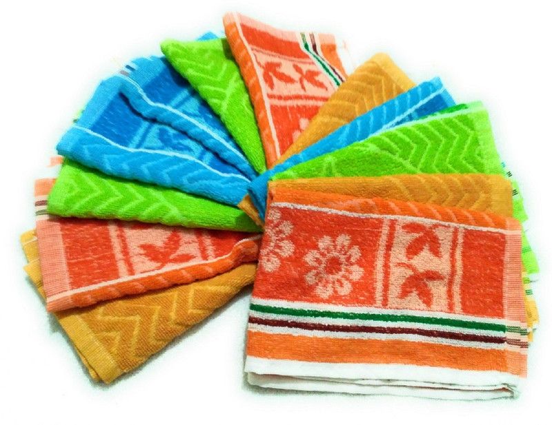 Cotton colors Thumps up napkin 65 Multicolor Cloth Napkins  (12 Sheets)