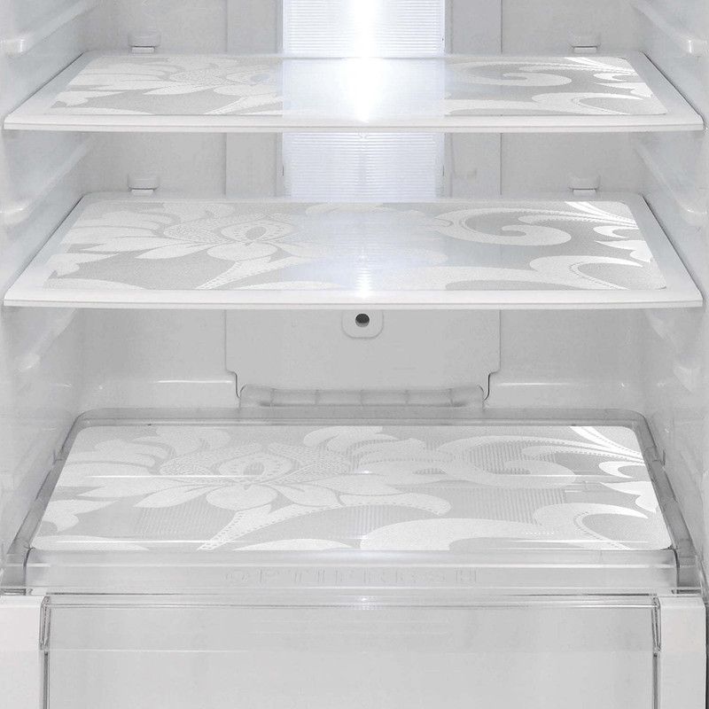 Creadcraft Fridge Mat  (Width: 44 cm, Multicolor, Silver)