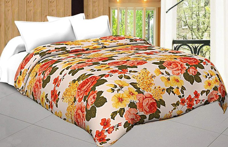 kush enterprises Floral Double AC Blanket for AC Room  (Microfiber, Multicolor)