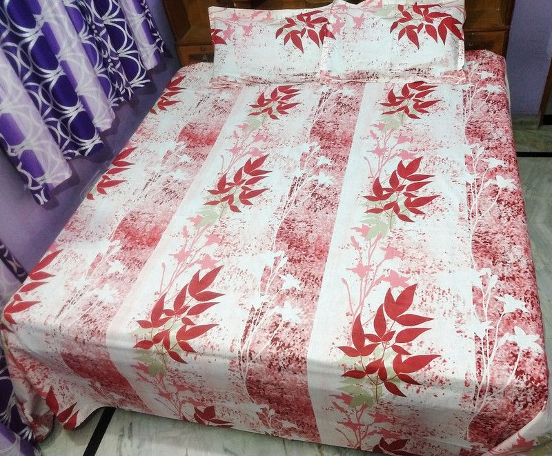 PVR 160 TC Cotton King Jaipuri Prints Flat Bedsheet  (Pack of 1, Multicolor)