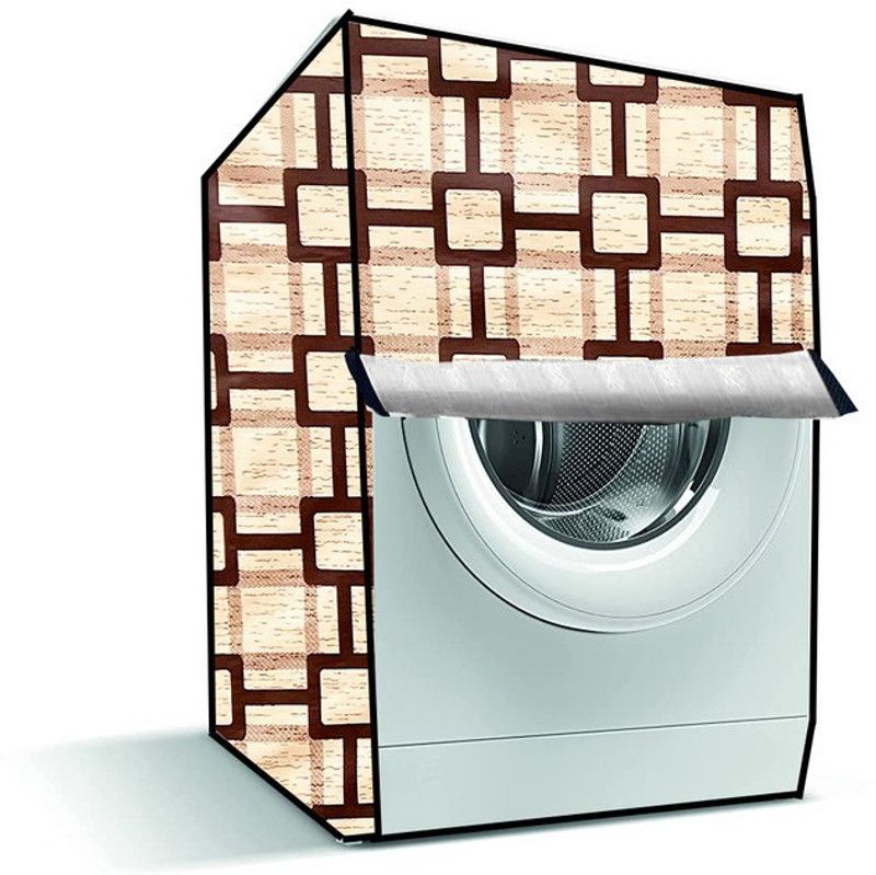 Delideal Front Loading Washing Machine Cover  (Width: 66 cm, Yellow, Black)