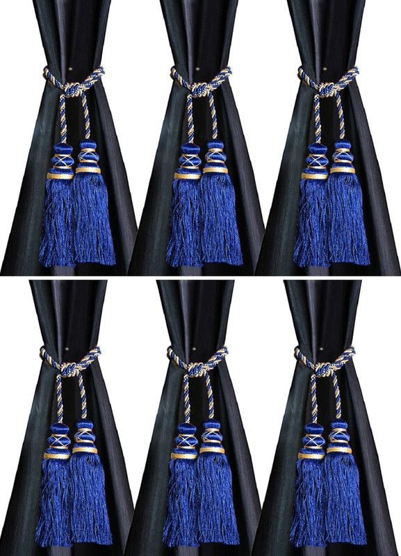 KUBER INDUSTRIES Blue Tassels  (Pack of 6)