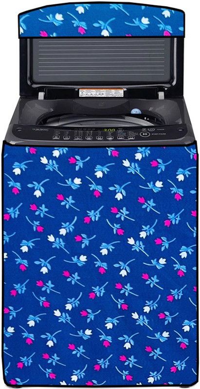 KVAR Top Loading Washing Machine Cover  (Width: 73 cm, Blue, Pink)