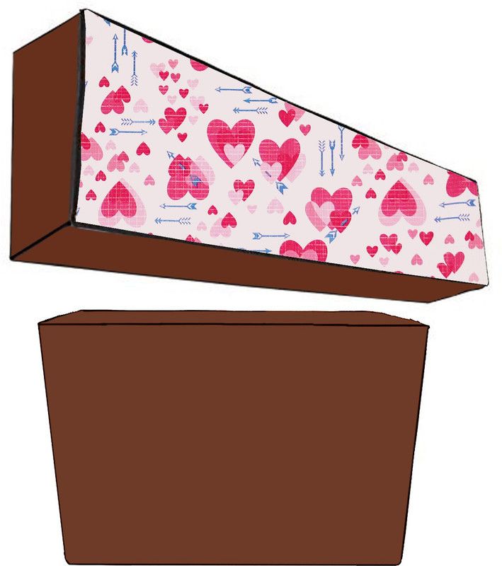 JM Homefurnishings Air Conditioner Cover  (Width: 85 cm, Red, White)
