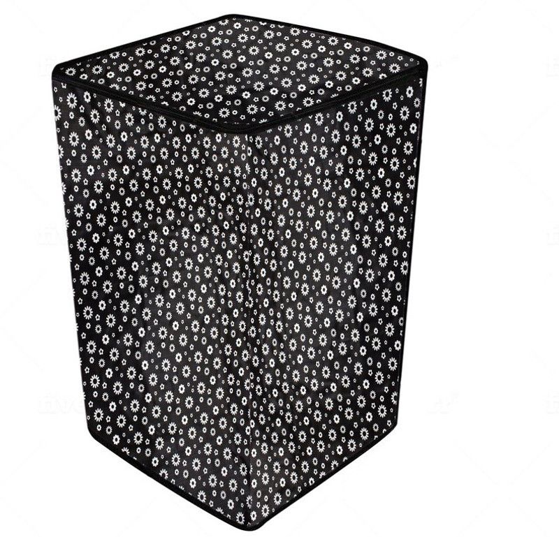 KingMatters Top Loading Washing Machine Cover  (Width: 63 cm, Black, White)
