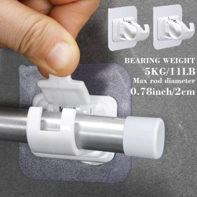 CANWAY White Rod Rail Bracket  (Pack of 4)