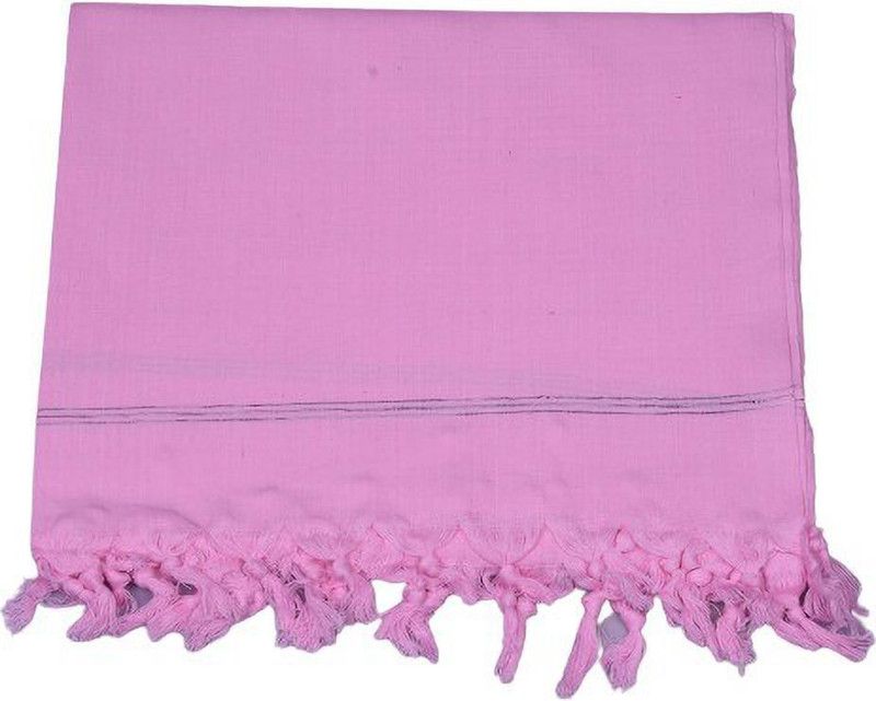 HERMOSA 144 TC Cotton Single Solid Flat Bedsheet  (Pack of 1, 100% Pure Cotton Plain Pink Colour Khadi Topsheet)