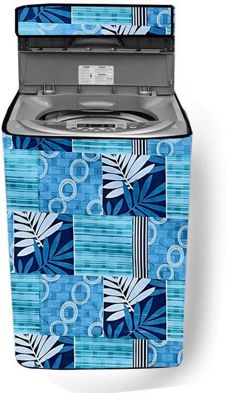 JM Homefurnishings Top Loading Washing Machine Cover  (Width: 53 cm, Green, White)