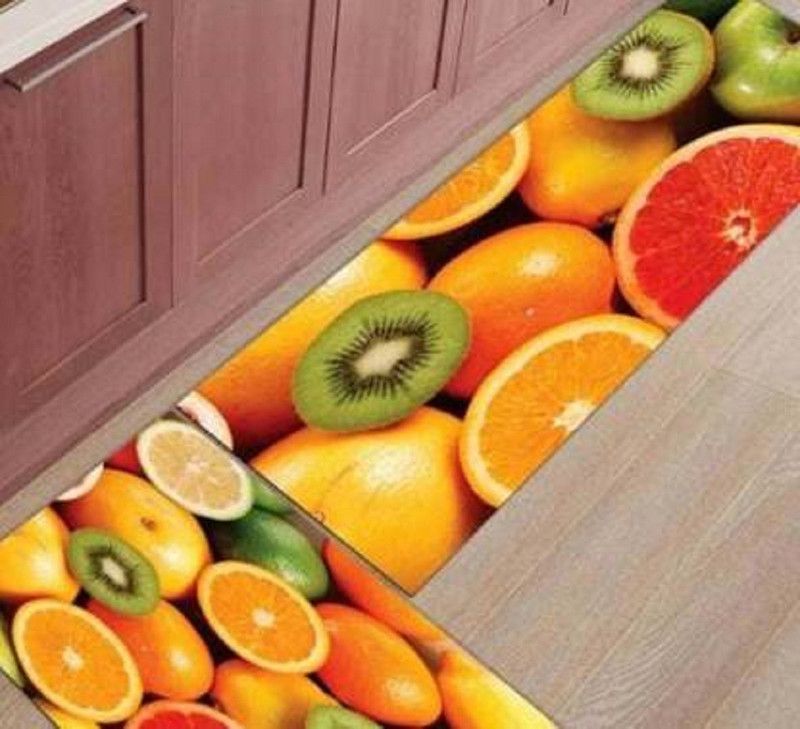 SA trading Polyester Floor Mat  (Multicolor, Large, Pack of 2)